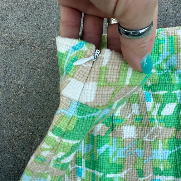 Kate Spade New York Skirt The Rules Green Tan Cream Tweed Mini Skirt Size 6 - Picture 2 of 11